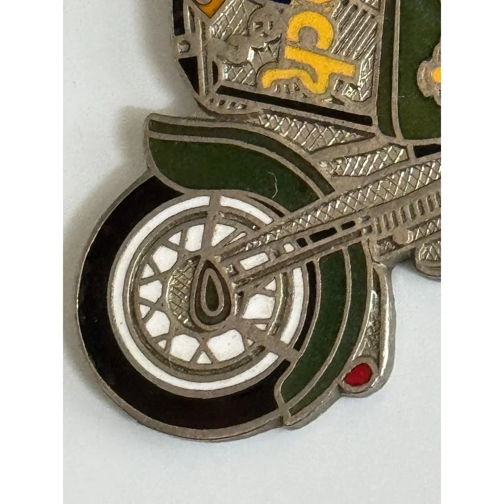 Hard Rock Hotel Las Vegas Motorcycle Keychain Green Enamel Souvenir Biker Metal